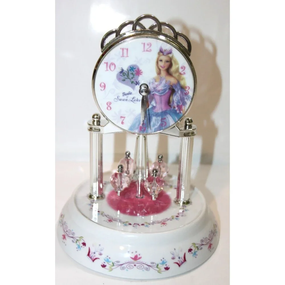 Barbie Swan Lake 2003 Mattel Genuine Porcelain Clock Princess Odette Ballet Deco